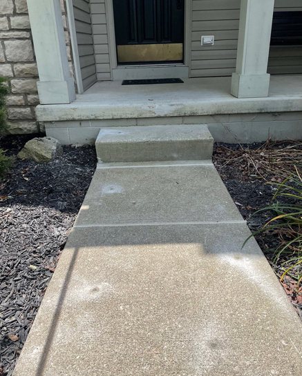 Sidewalk Repair | Repaired Home Sidewalk | After SmartLevel Concrete Repairs and Leveling