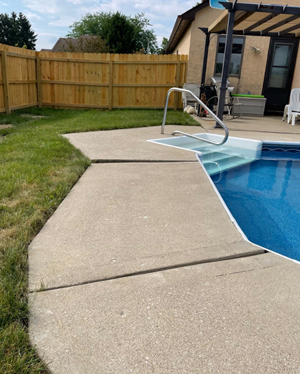 Pool Concrete Repair |  Uneven Concrete | SmartLevel Concrete | Before SmartLevel Repair