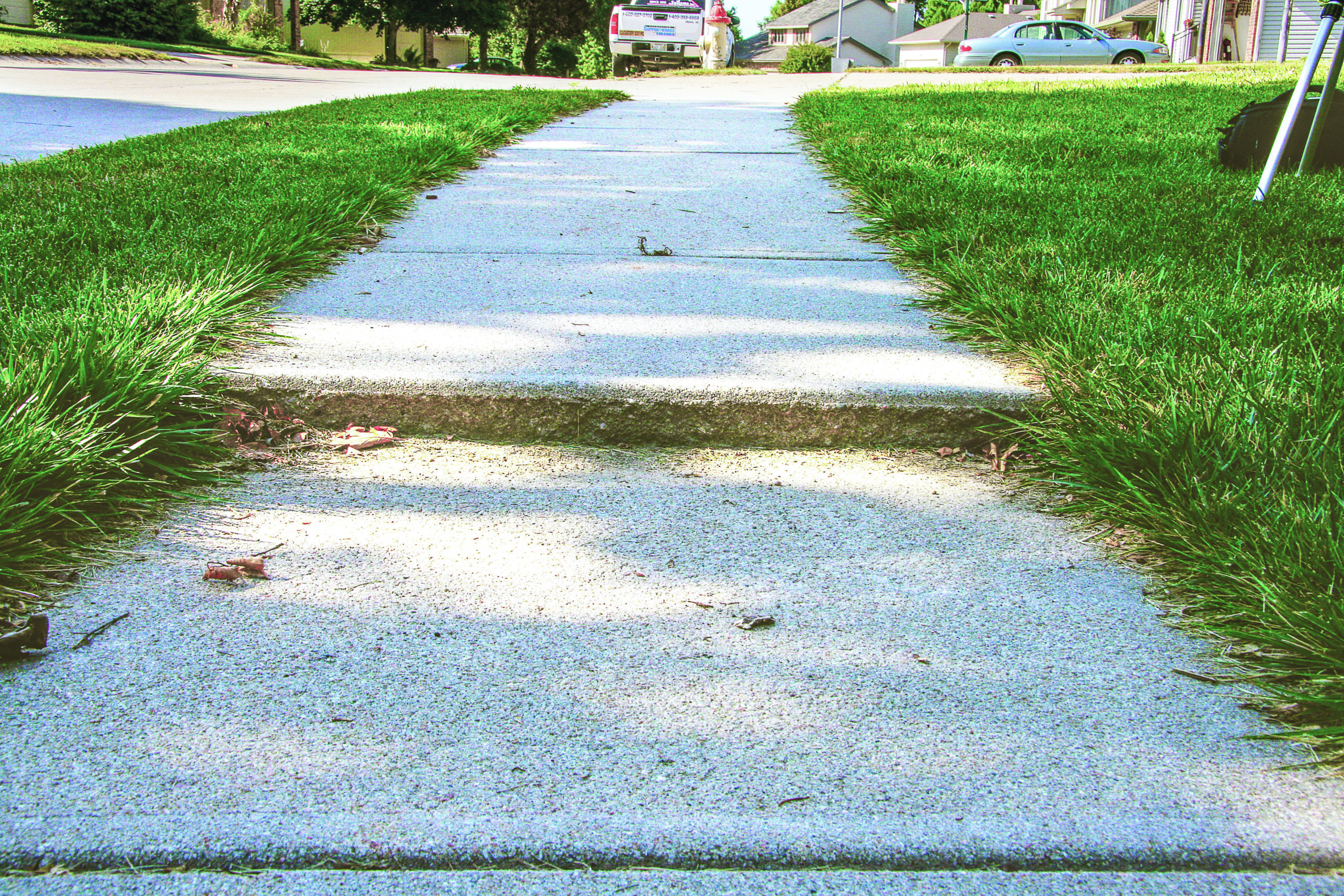 Sidewalk Repair | Uneven Home Sidewalk | Before SmartLevel Concrete Repairs and Leveling